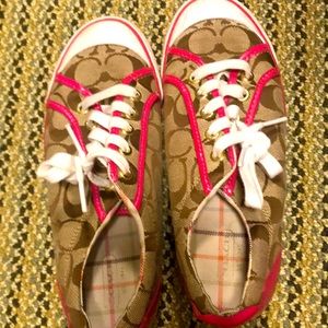 Coach pink sneakers Size 7 authentic